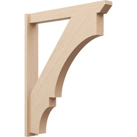 Ekena Millwork 5 1/2-in W x 38-in D x 46-in H Balboa Slat Rough Cedar Woodgrain TimberThane Outlooker, Primed Tan OUTUR055X38X46BOA24RCPR